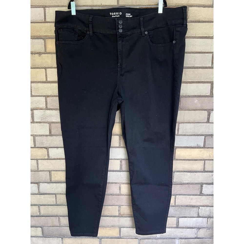 Torrid Super Soft Jegging Black High Rise Skinny Jeans Plus Size 26R